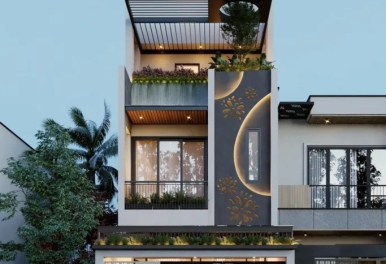 Thiết kế nhà hộp mái bằng hiện đại giá chỉ 200k/ mét vuông